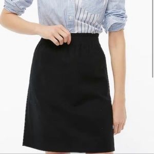 NWT Black J Crew Factory Linen City Skirt size 8